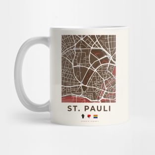 St. Pauli - Hamburg - Street Map Mug